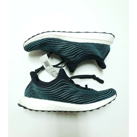 Adidas UltraBoost DNA Parley Core Black Blue Men\'s Running Shoes Sz 8 EH1184 main image 7